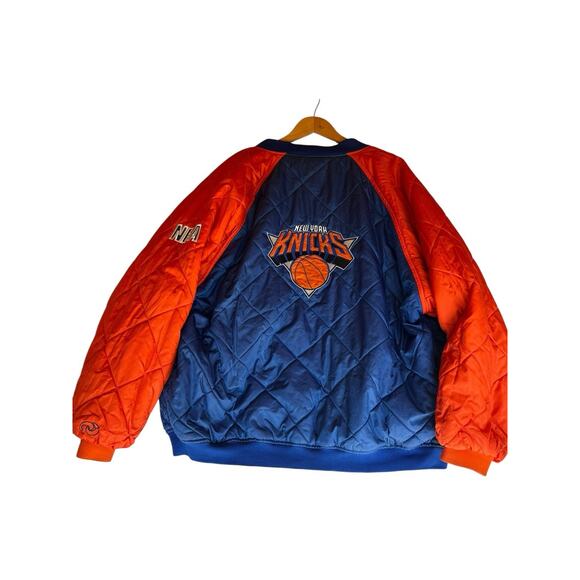 Vintage NY Knicks NBA Reversible Quilted Embroidered Varsity Jacket - Sz XXL - Picture 1 of 16